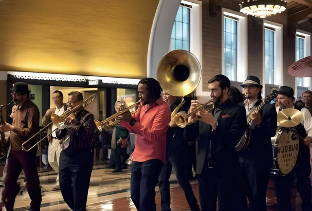 Mudbug at Union Station performing